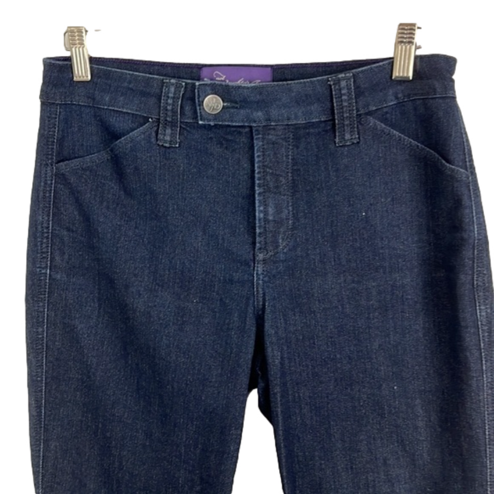 NYDJ Dark denim Bootcut Jeans with Tab Button Closure
